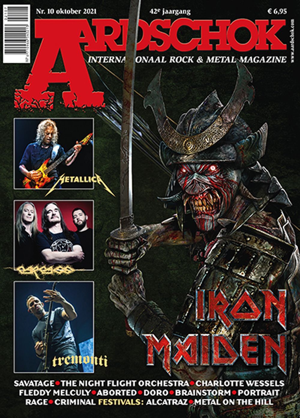 Aardschok Rivista Paesi Bassi 2021-10 – Iron Maiden Metallica Savatage – Edizione originale