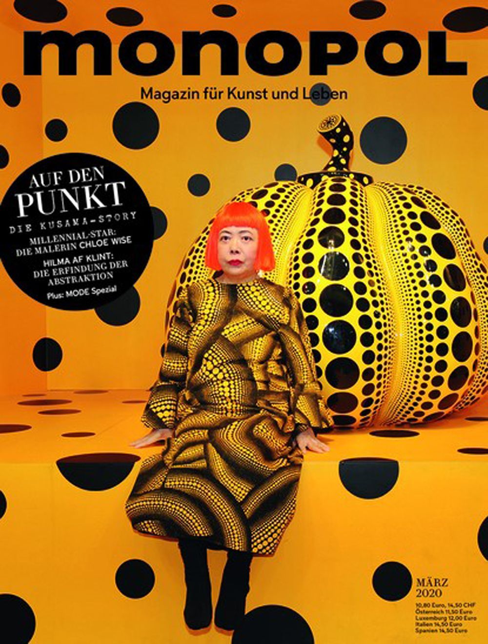 Monopol Tijdschrift Duitsland 2020-03 Yayoi Kusama Originele uitgave
