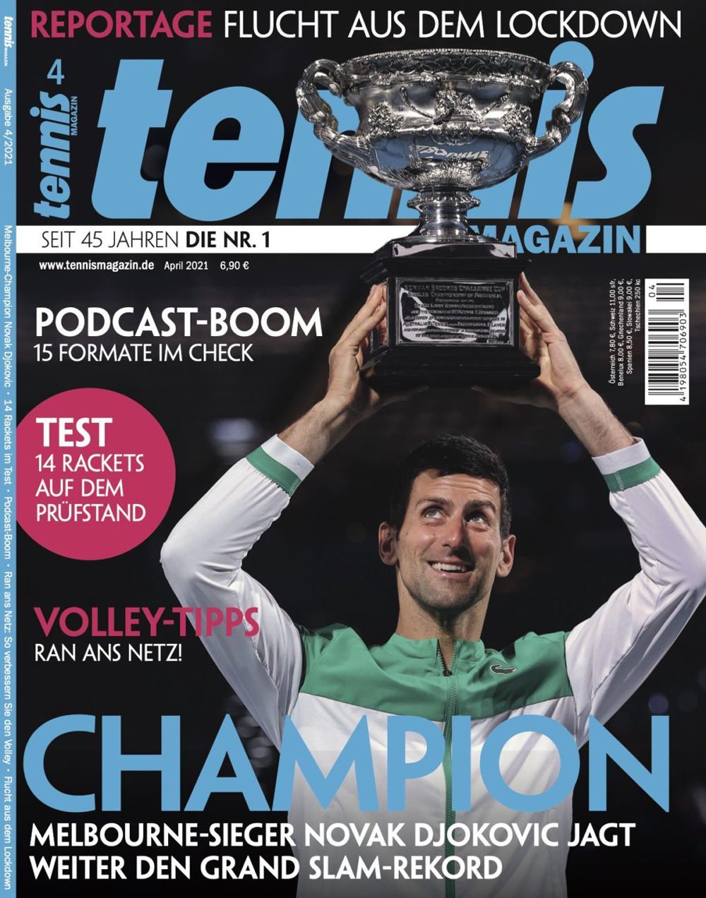 Tennis Magazin Deutschland 2021-04 Novak Djokovic