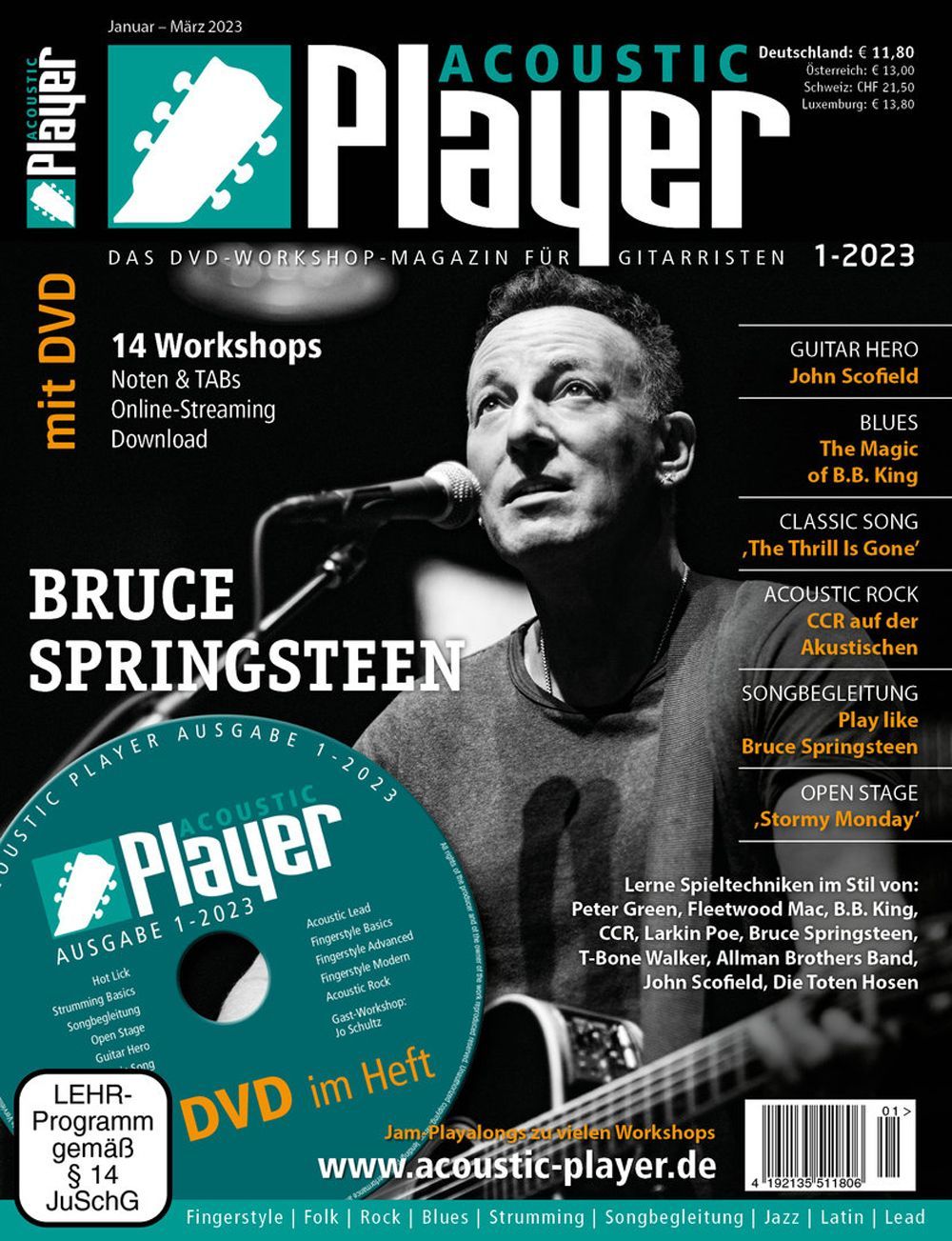 Acoustic Player Magazine Germany 2023-01 Bruce Springsteen John Scofield