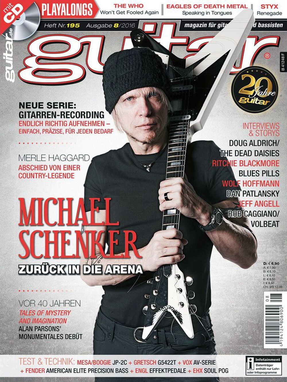 Guitar Magazine Germany 2016-08 – Michael Schenker – Original Print Issue