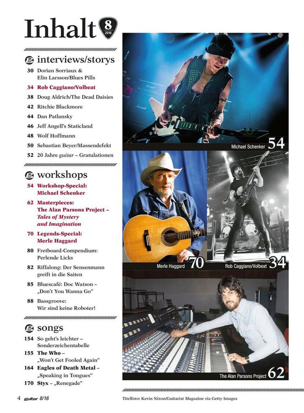 Guitar Magazine Germany 2016-08 – Michael Schenker – Original Print Issue