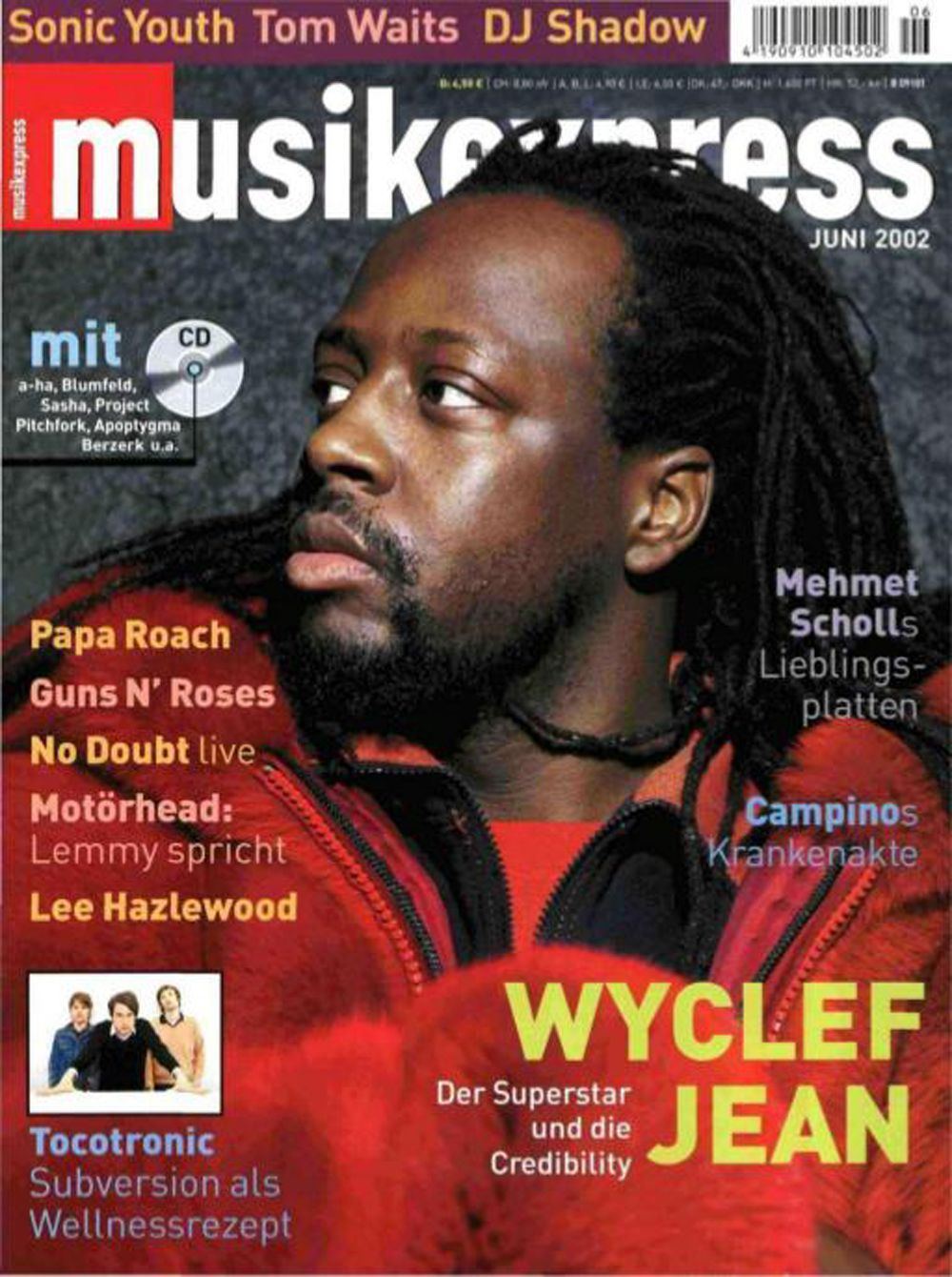 Musikexpress Magazin Deutschland 2002-06 Wyclef Jean Papa Roach Motörhead