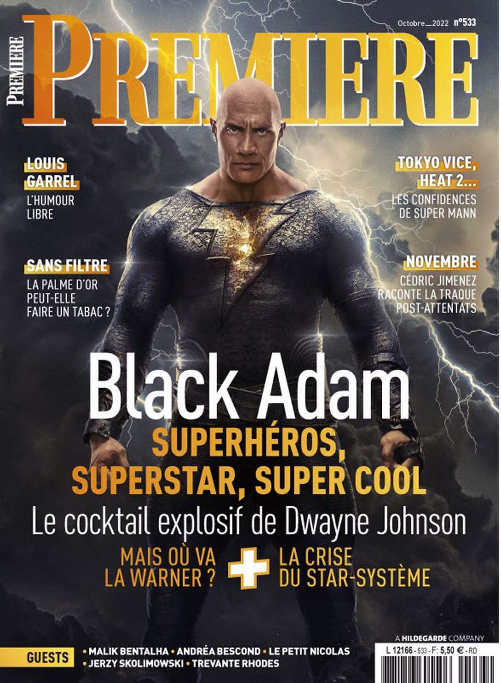 Premiere Magazine France 2022 #533 Black Adam Dwayne Johnson Édition originale