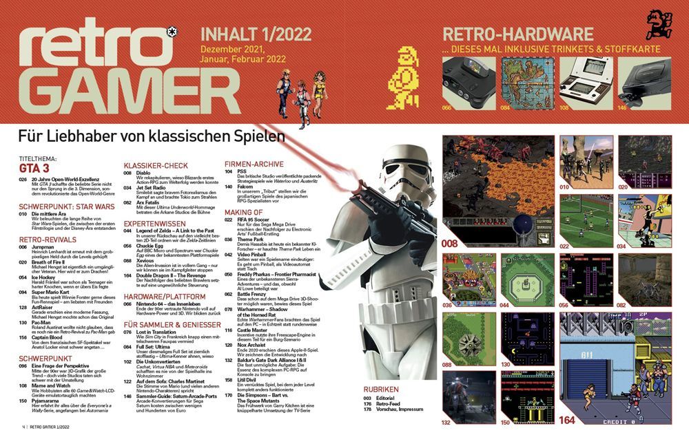 Retro Gamer Revista Alemania 2022-01 Grand Theft Auto III Star Wars