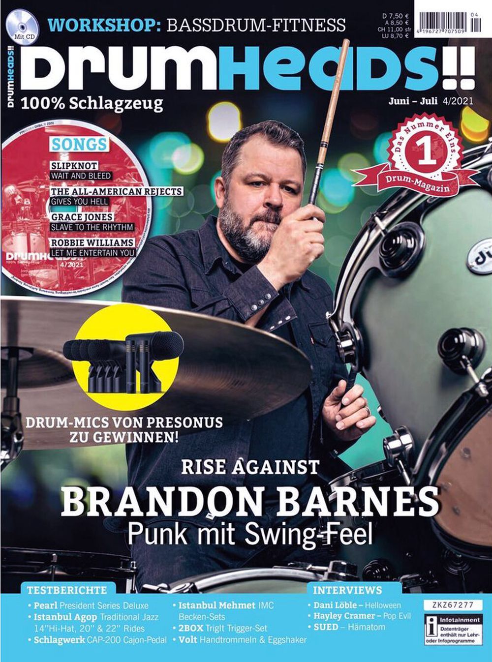 Drumheads Magazin Deutschland 2021-04 Brandon Barnes Sued Hämatom