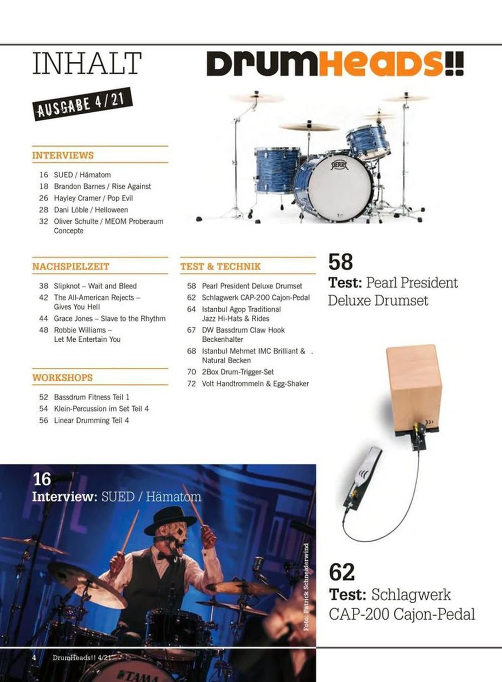 Drumheads Magazin Deutschland 2021-04 Brandon Barnes Sued Hämatom