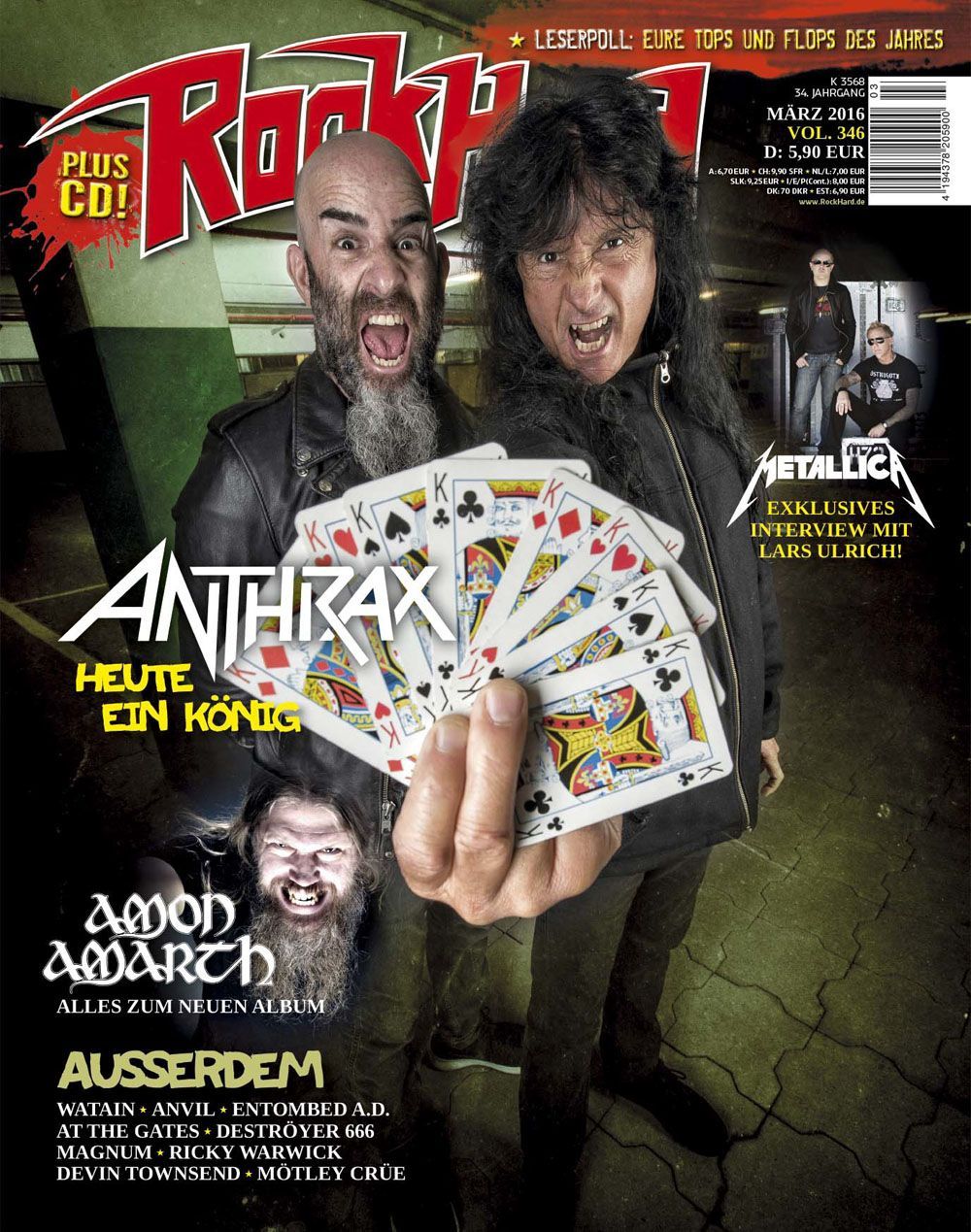 Rock Hard Magazin Deutschland 2016 #346 Anthrax
