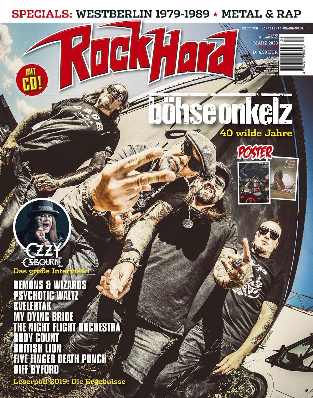 Rock Hard Magazine Germany 2020 #394 Neil Peart Ozzy Osbourne Böhse Onkelz Original Print Issue
