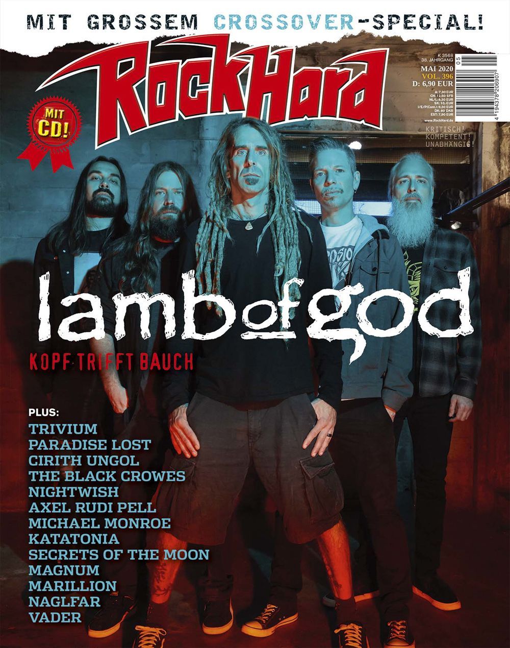 Rock Hard Magazin Deutschland 2020 #396 Lamb Of God