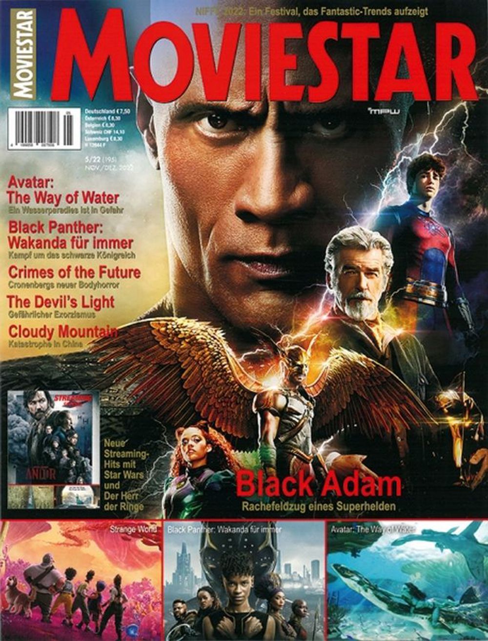 Moviestar Magazine Allemagne 2022 #195 Black Adam Dwayne Johnson Édition originale