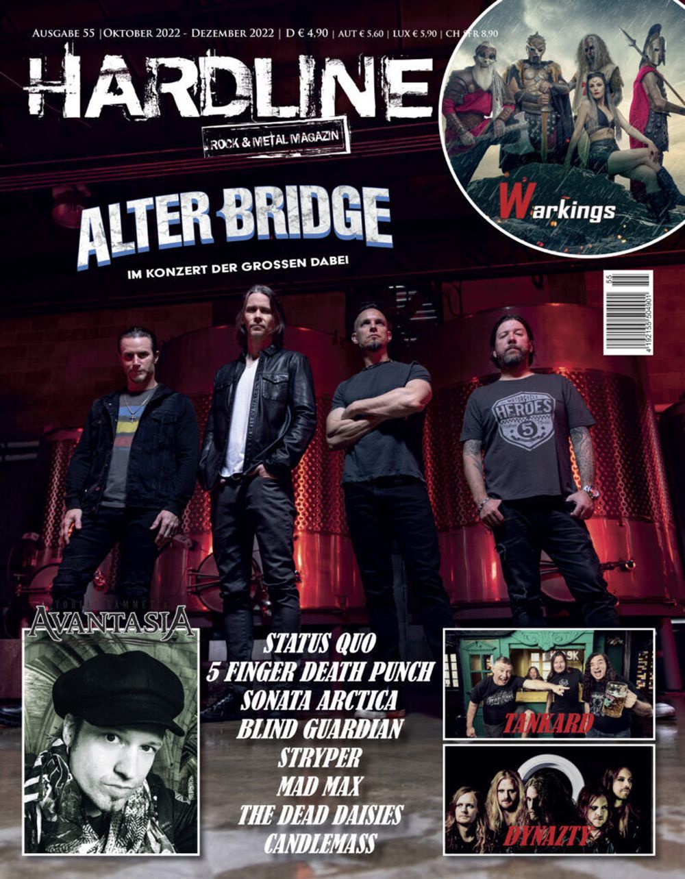Hardline Magazin Deutschland 2023 #55 Alter Bridge Avantasia Tankard