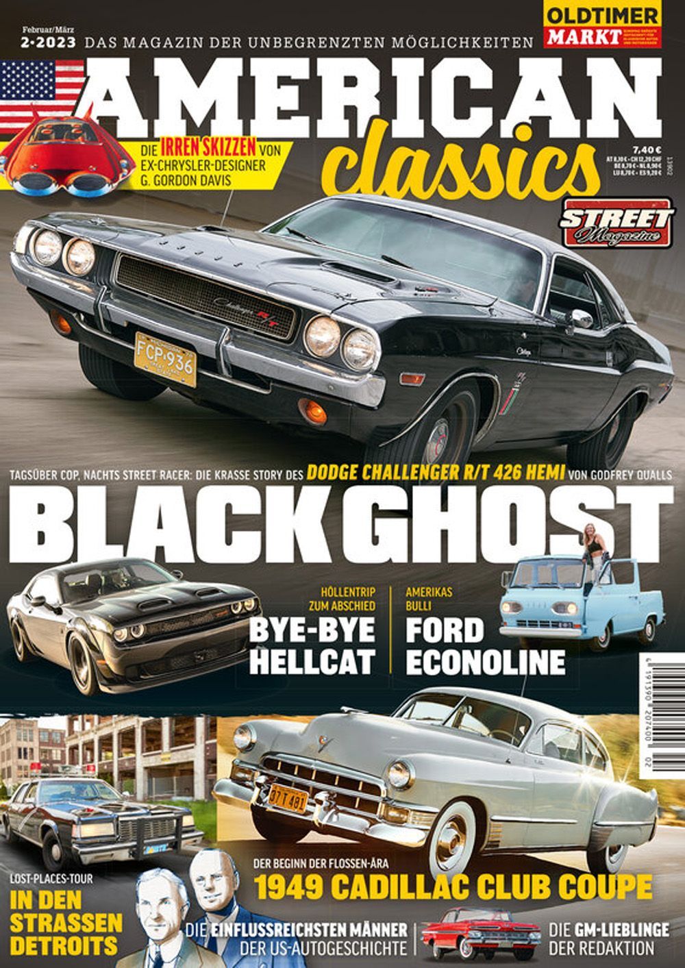 American Classic Magazin Deutschland 2023-02 Dodge Challenger RT Black Ghost