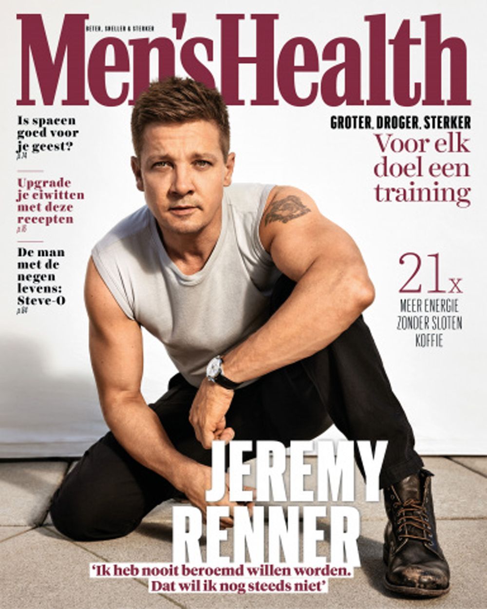 Mens Health Revista Países Bajos 2023 Jeremy Renner Edición original
