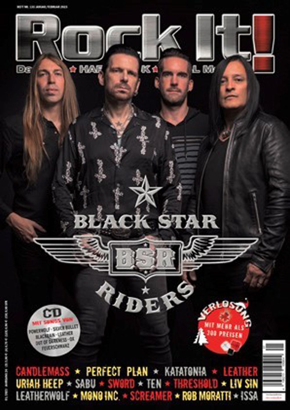 Rock It Magasin Tyskland 2023 #133 Black Star Riders Candlemass Originaludgave