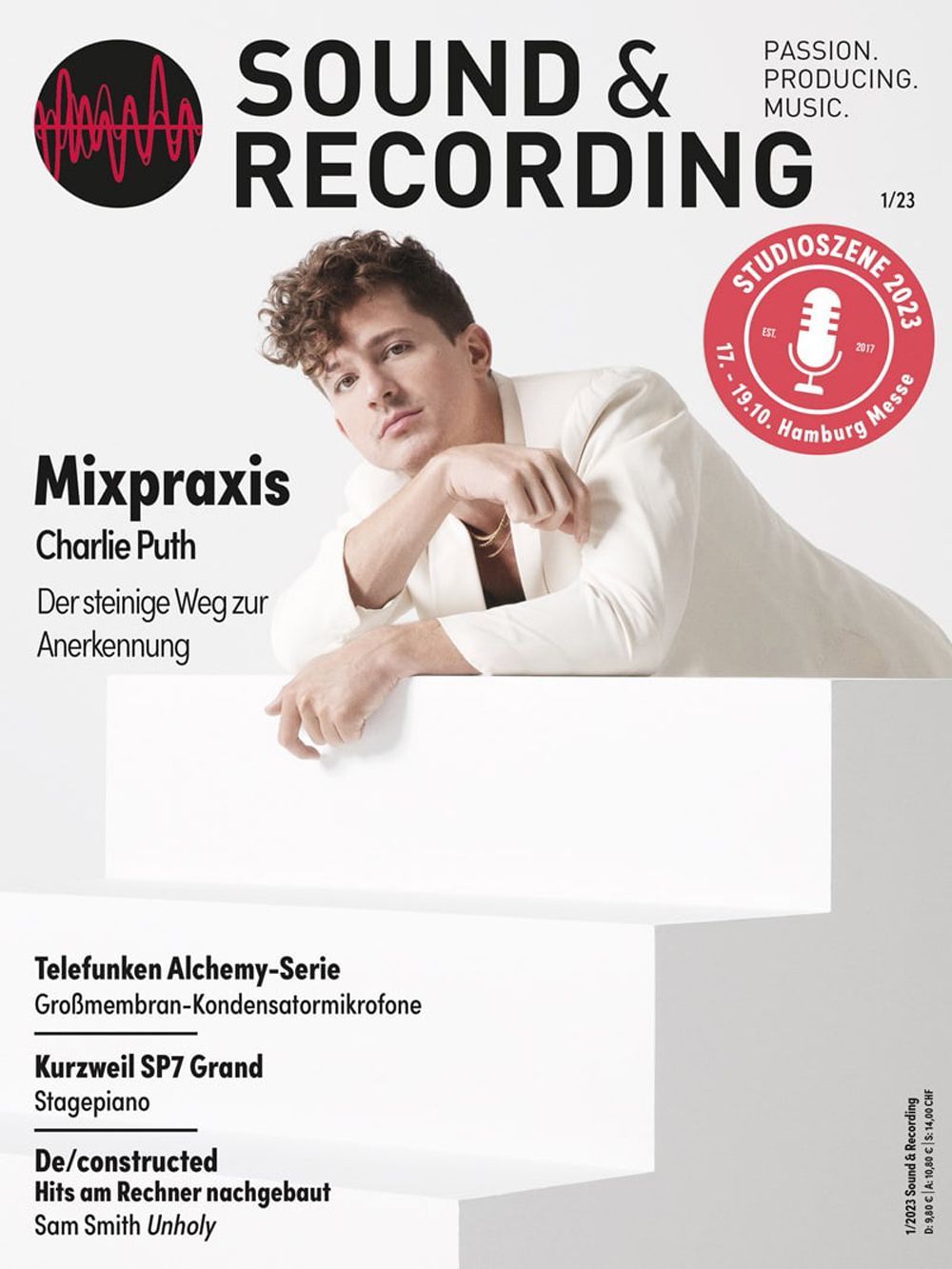 Sound & Recording Magasin Tyskland 2023-01 Charlie Puth Originaludgave