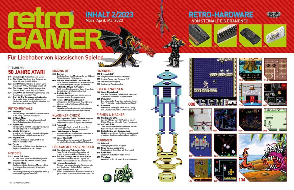 Retro Gamer Magazin Deutschland 2023-02 Atari The Legend Of Zelda Oracle Of Seasons