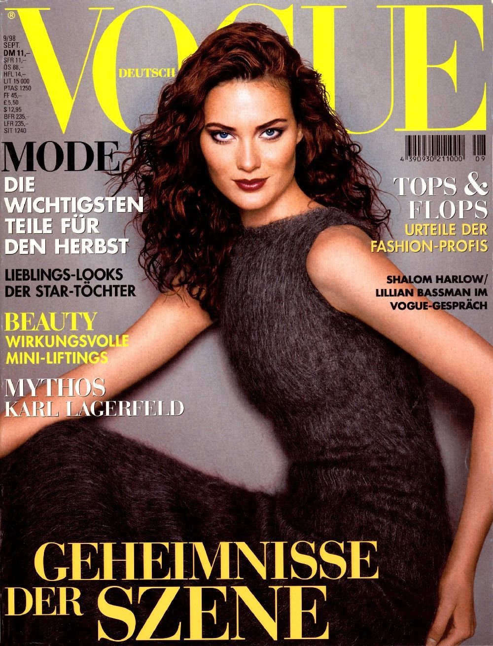 Vogue Rivista Germania 1998-09 Shalom Harlow