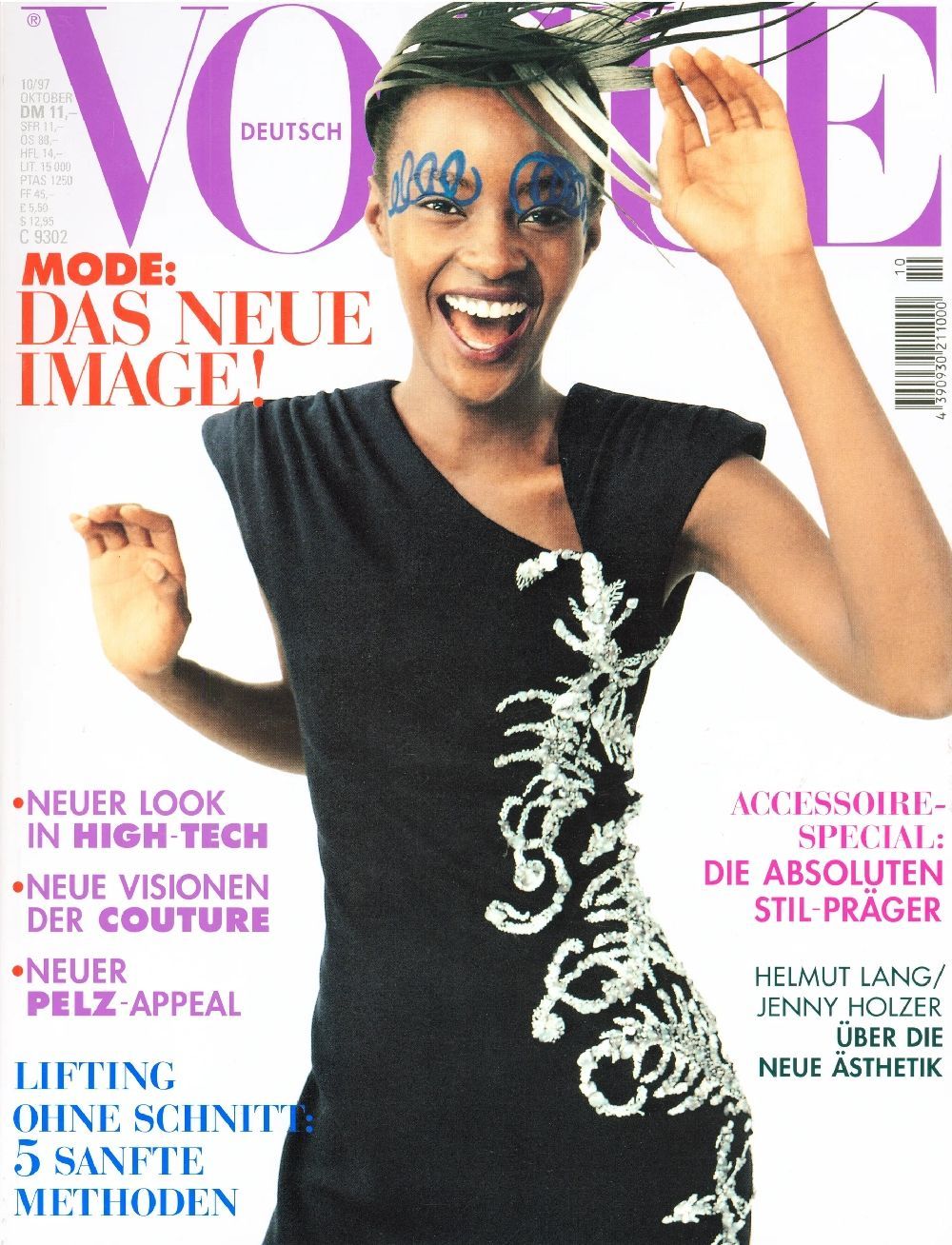 Vogue Lehti Saksa 1997-10 Kiara Kabukuru Alkuperäinen painos