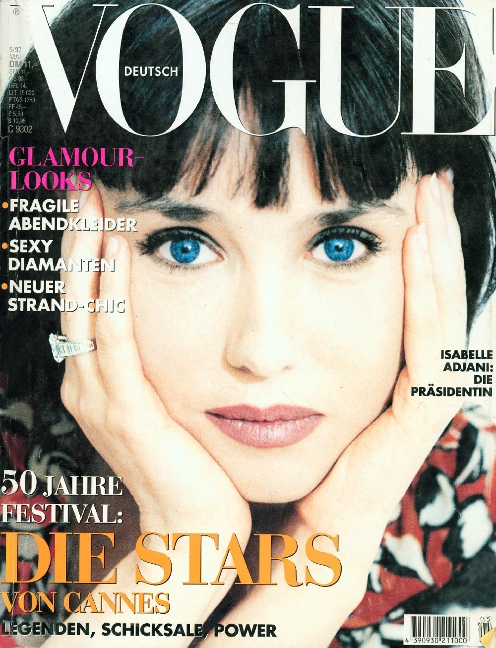 Vogue Magasin Tyskland 1997-05 Isabelle Adjani Originaludgave