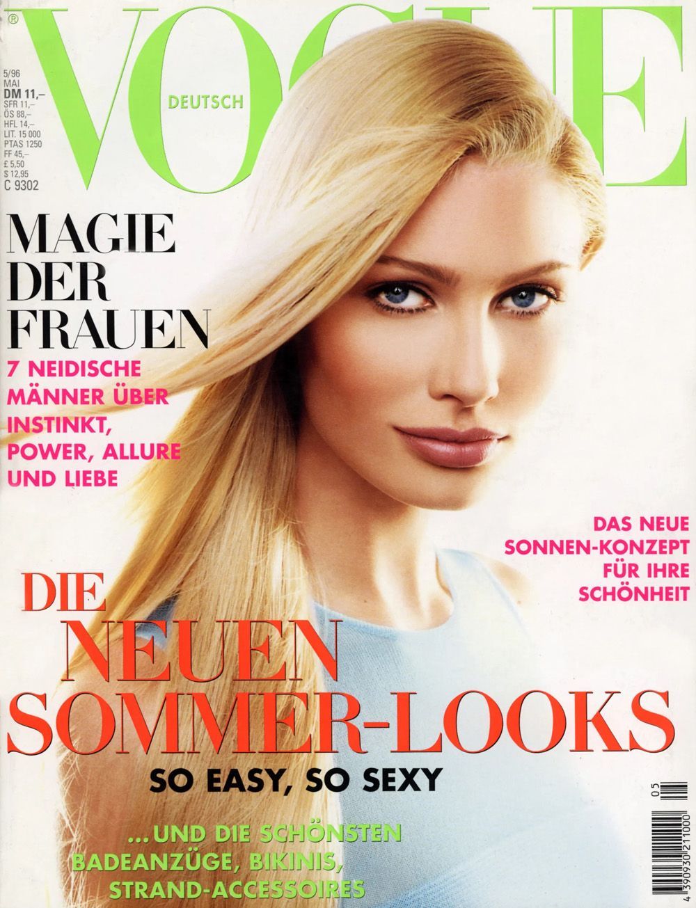 Vogue Lehti Saksa 1996-05 Kirsty Hume Alkuperäinen painos