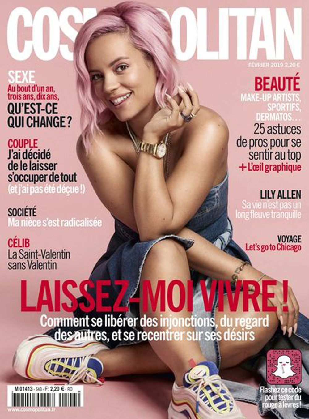 Cosmopolitan Tijdschrift Frankrijk 2019 #543 Lily Allen Originele uitgave