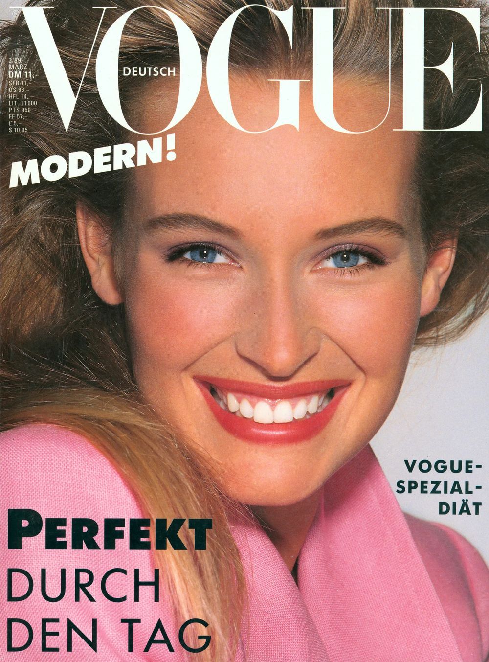 Vogue Tijdschrift Duitsland 1989-03 Estelle Lefebure Originele uitgave