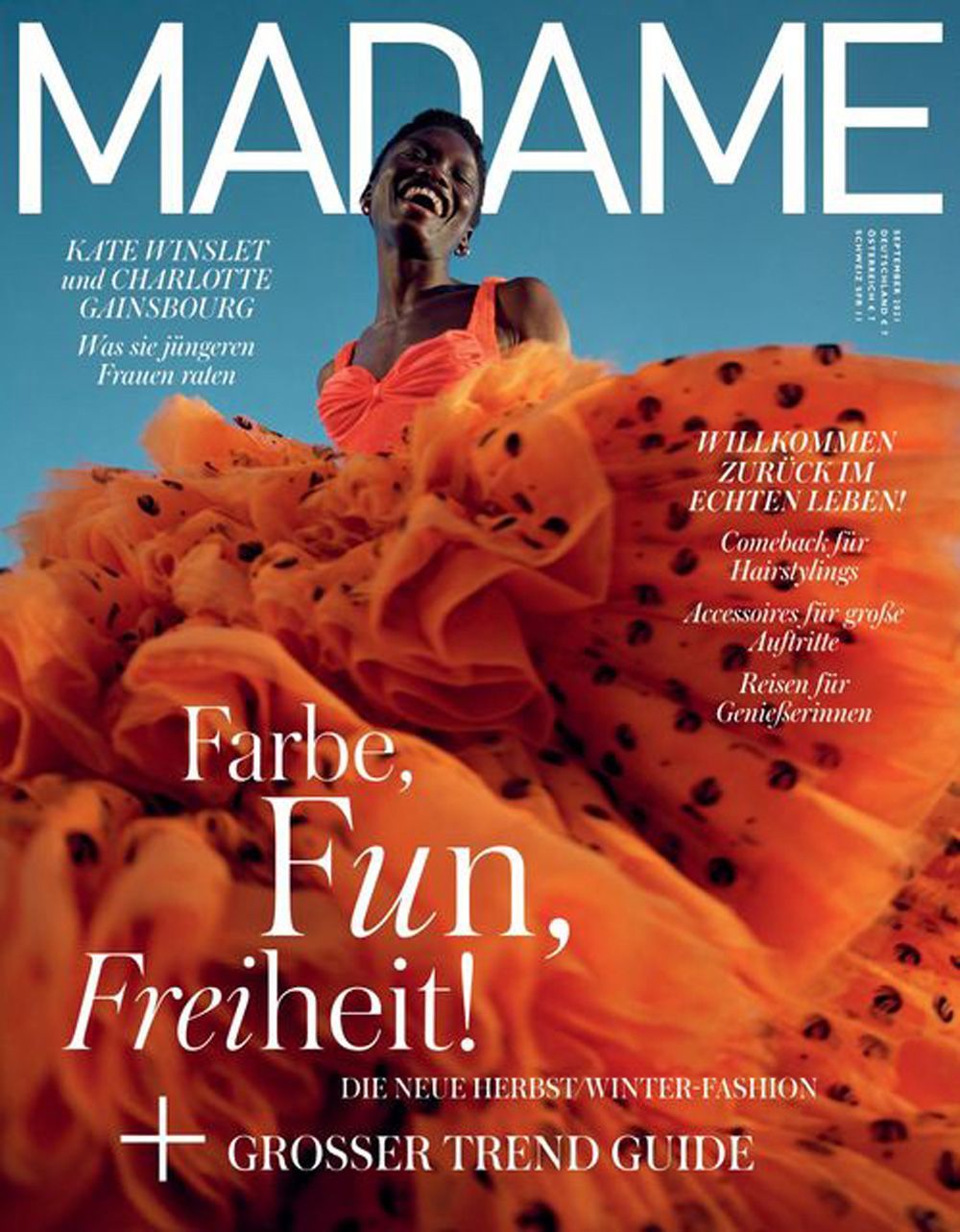 Madame Tijdschrift Duitsland 2021-09 Nadine Ijewere Originele uitgave