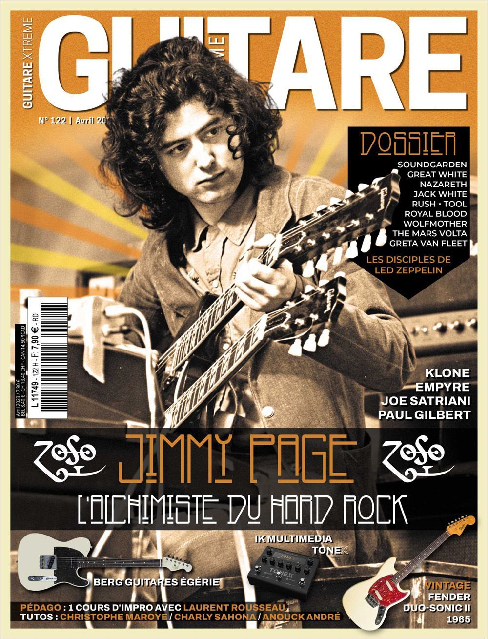 Guitare Xtreme Magazine France 2023 #122 Jimmy Page Soundgarden Original Print Issue
