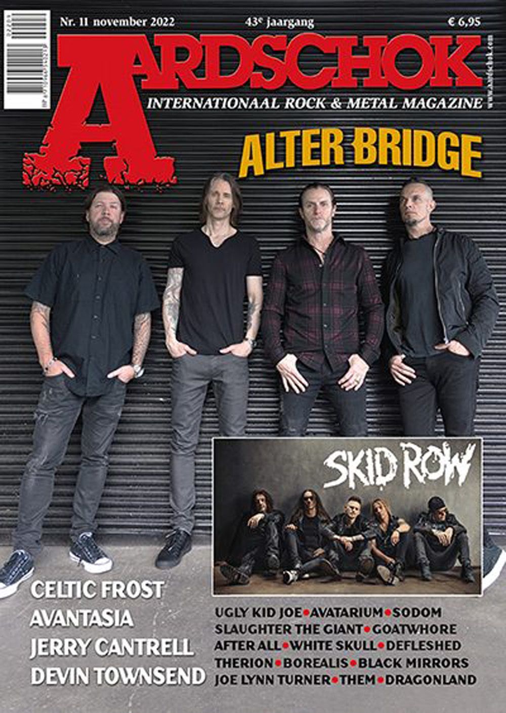 Aardschok Magazin Niederlande 2022-11 Jerry Cantrell Devin Townsend Joe Lynn Turner Alter Bridge Skid Row