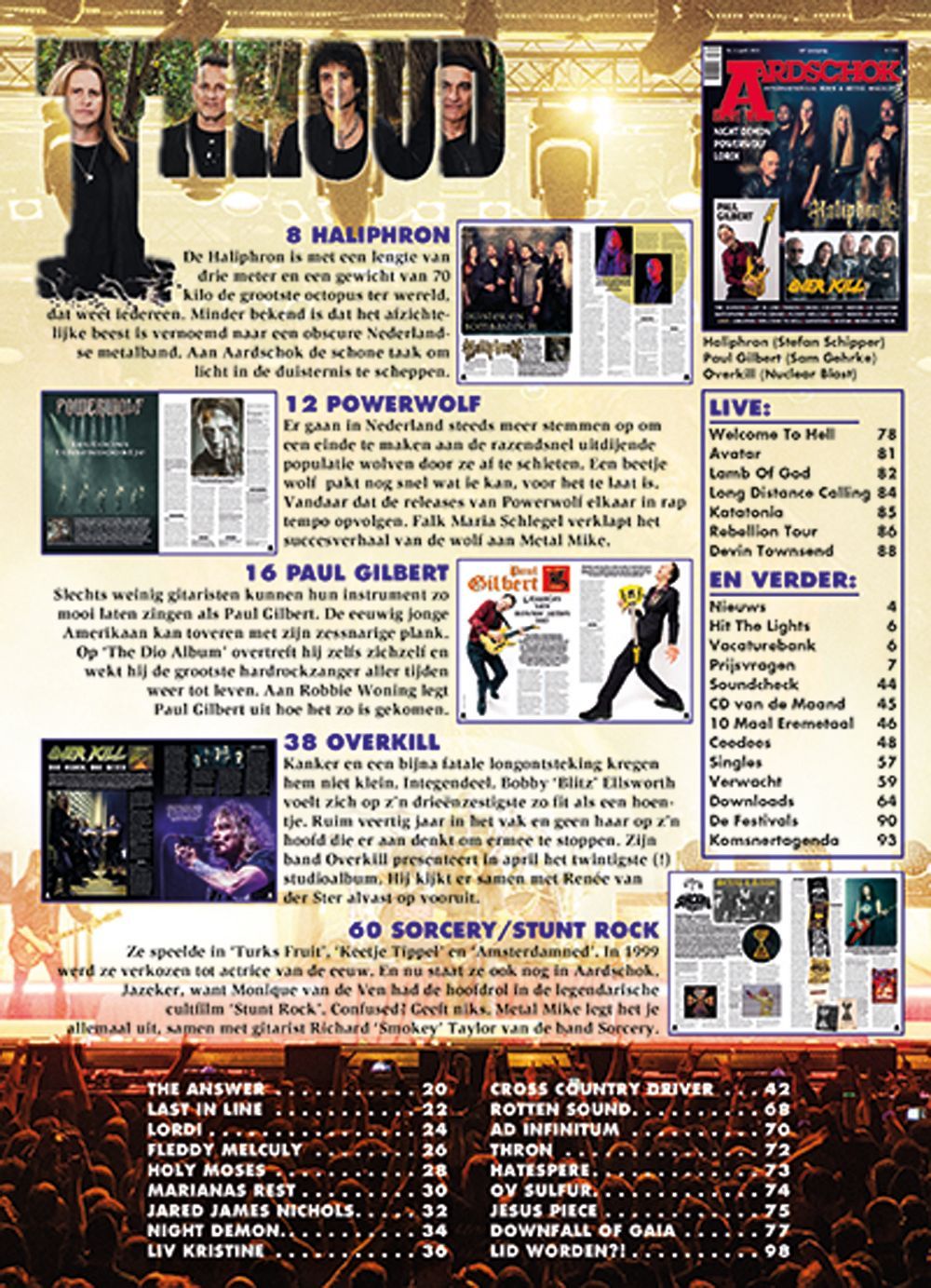 Aardschok Magazine Netherlands 2023-04 – Paul Gilbert Night Demon Powerwolf Lordi The Answer – Original Print Issue