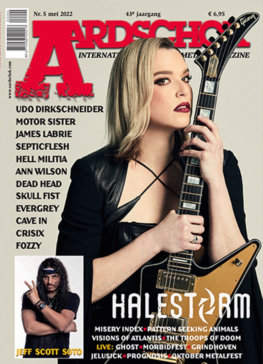 Aardschok Magazine Netherlands 2022-05 – Lzzy Hale Jeff Scott Soto Udo Dirkschneider James LaBrie Ann Wilson – Original Print Issue