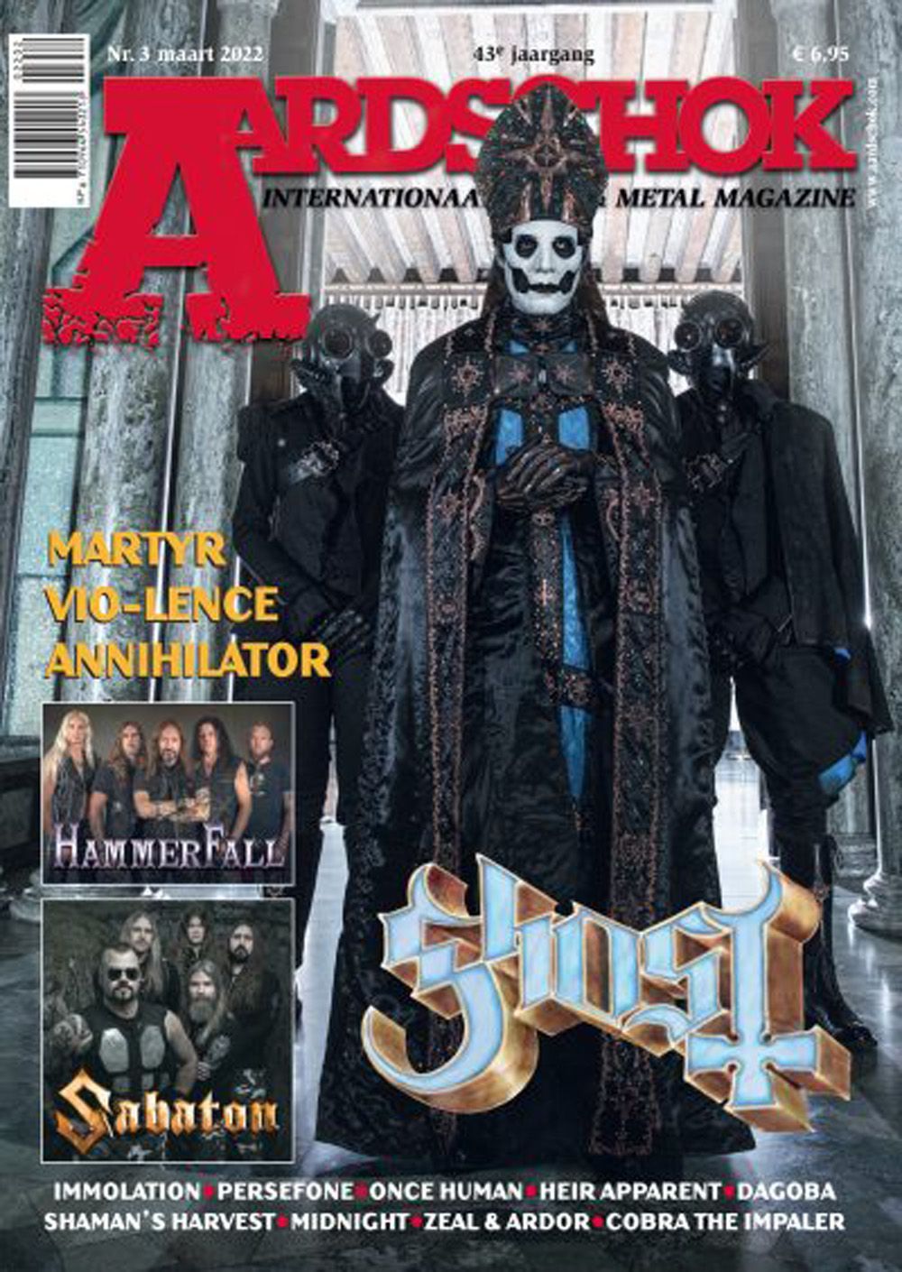Aardschok Magazin Niederlande 2022-03 HammerFall Sabaton Martyr Vio-lence Annihilator