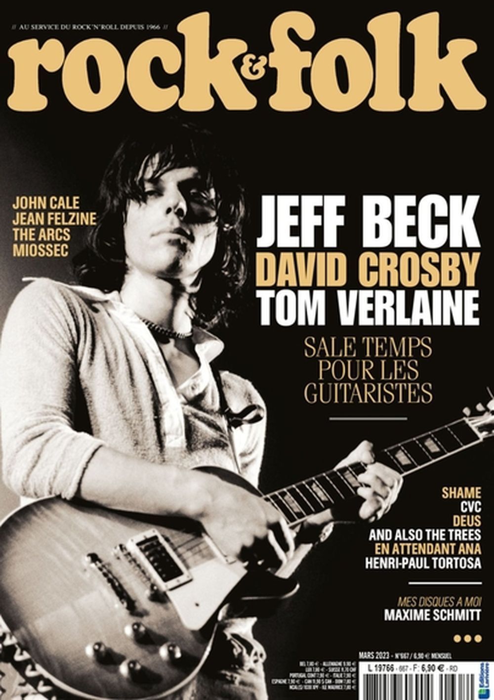 Rock & Folk Tijdschrift Frankrijk 2023 #667 Jeff Beck David Crosby Tom Verlaine Originele uitgave