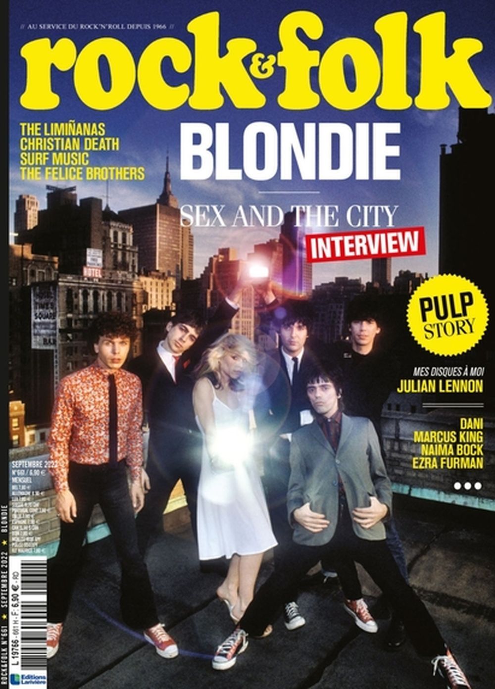 Rock & Folk Magazine France 2022 #661 Blondie Julian Lennon Original Print Issue