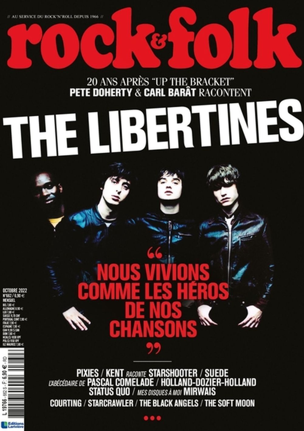 Rock & Folk Magazin Frankreich 2022 #662 The Libertines Pete Doherty