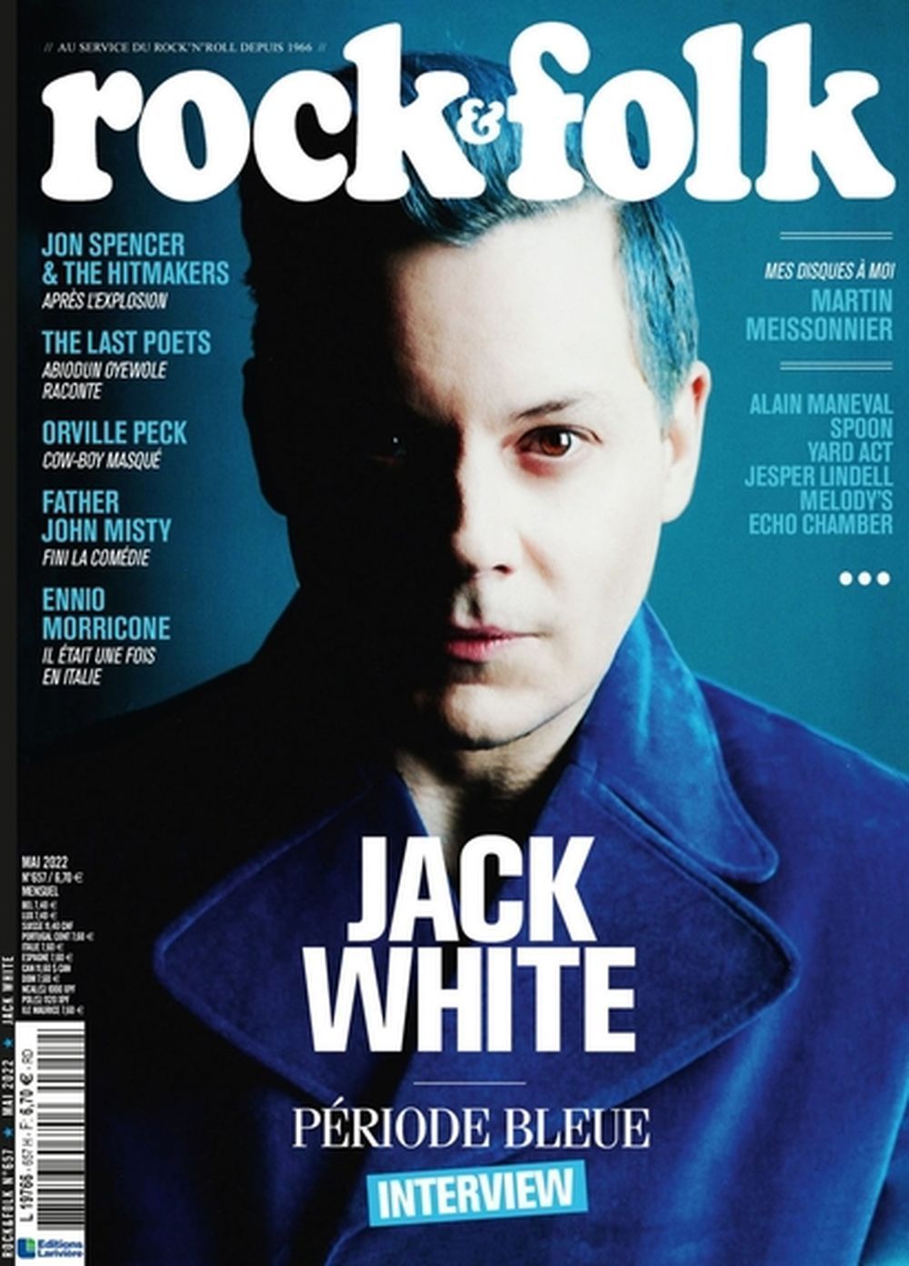 Rock & Folk Magasin Frankrig 2022 #657 Jack White Jon Spencer Originaludgave