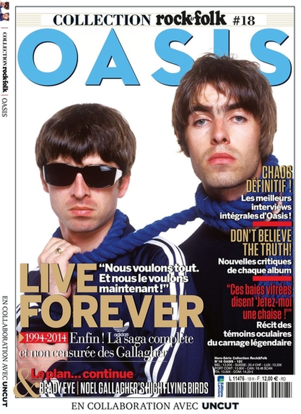 Rock & Folk Hors-serie Revista França 2021 #28 Oasis Edição original