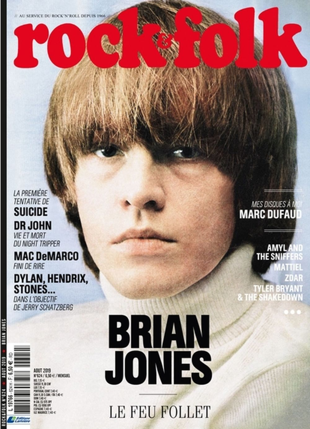 Rock & Folk Revista França 2019 #624 Brian Jones Dr John Edição original