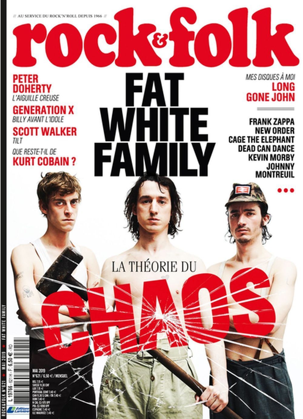 Rock & Folk Revista Francia 2019 #621 Fat White Family Edición original