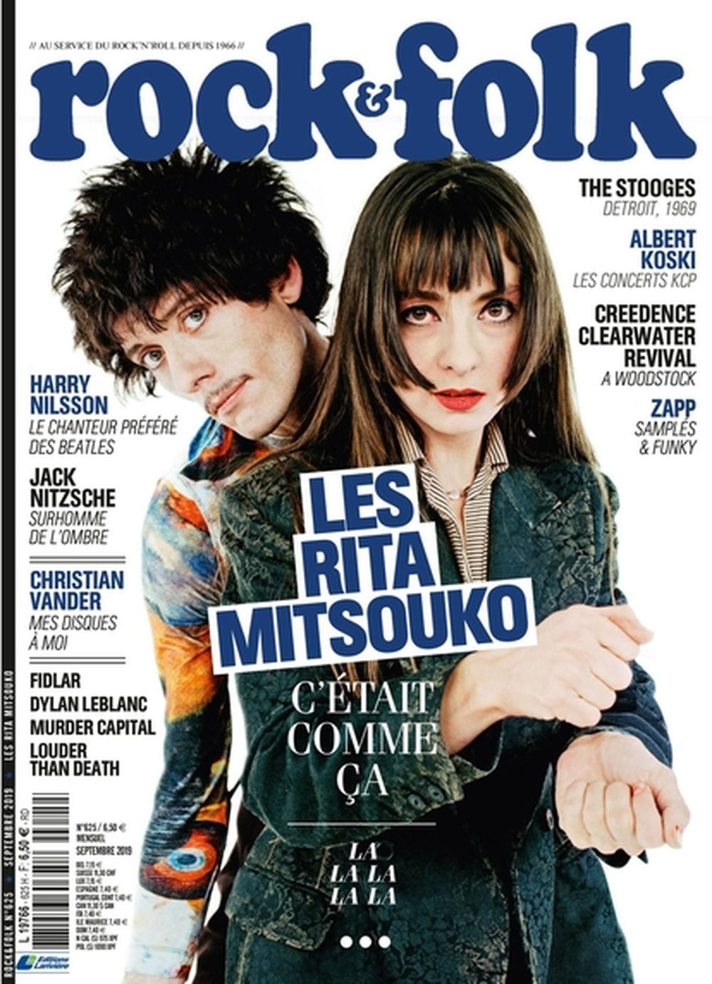 Rock & Folk Tijdschrift Frankrijk 2019 #625 Rita Mitsouko The Stooges Originele uitgave