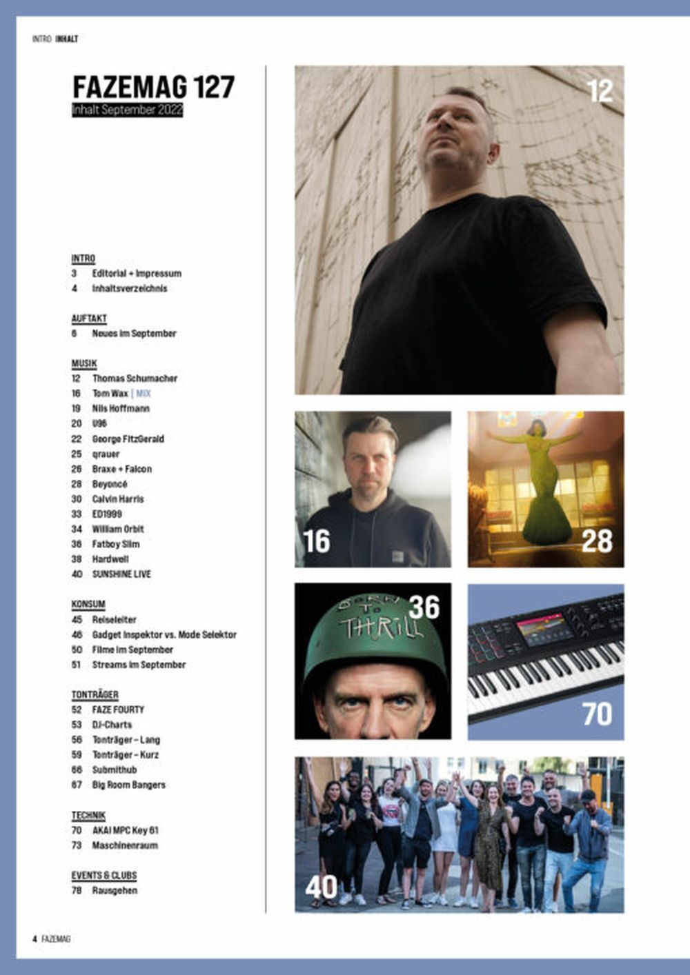 Faze Tijdschrift Duitsland 2022 #127 Thomas Schumacher Tom Wax Nils Hoffmann Originele uitgave