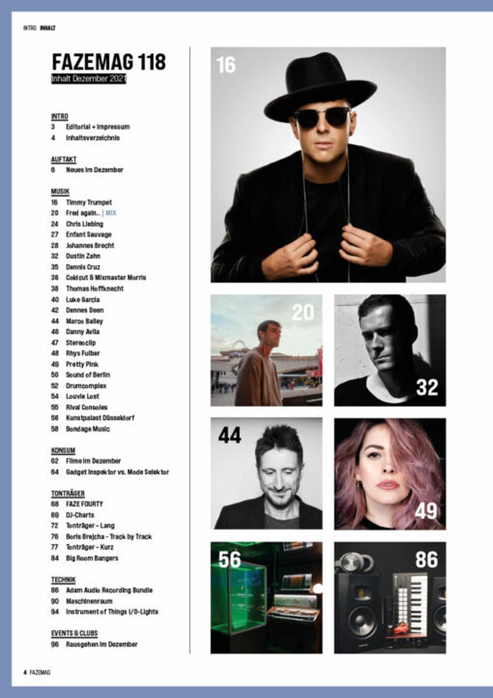 Faze Lehti Saksa 2021 #118 Timmy Trumpet Chris Liebing Alkuperäinen painos