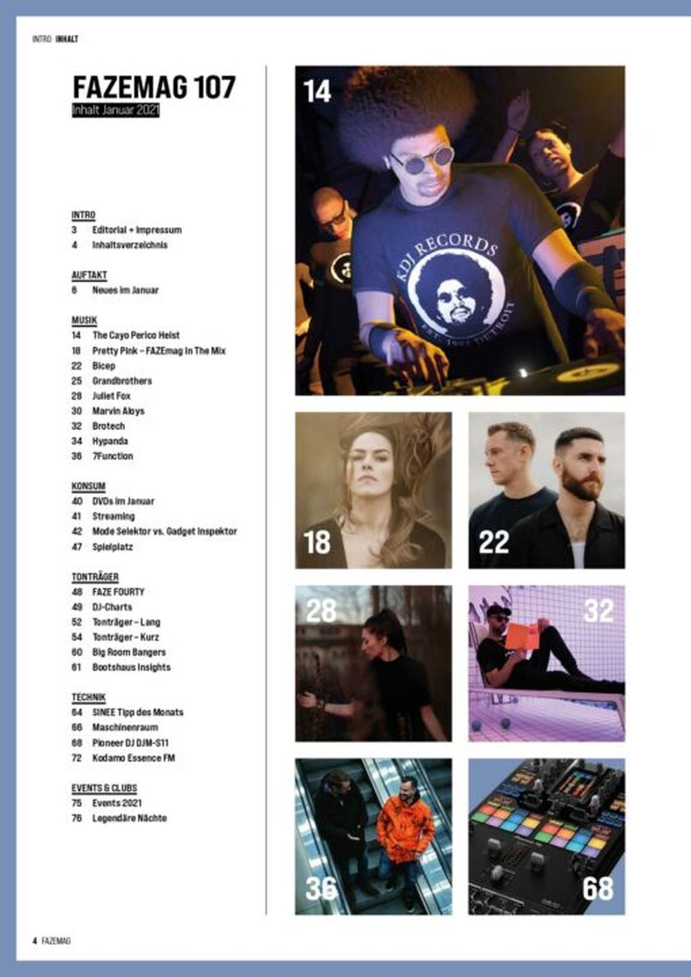 Faze Magasin Tyskland 2021 #107 Grandbrothers Juliet Fox Originalutgåva