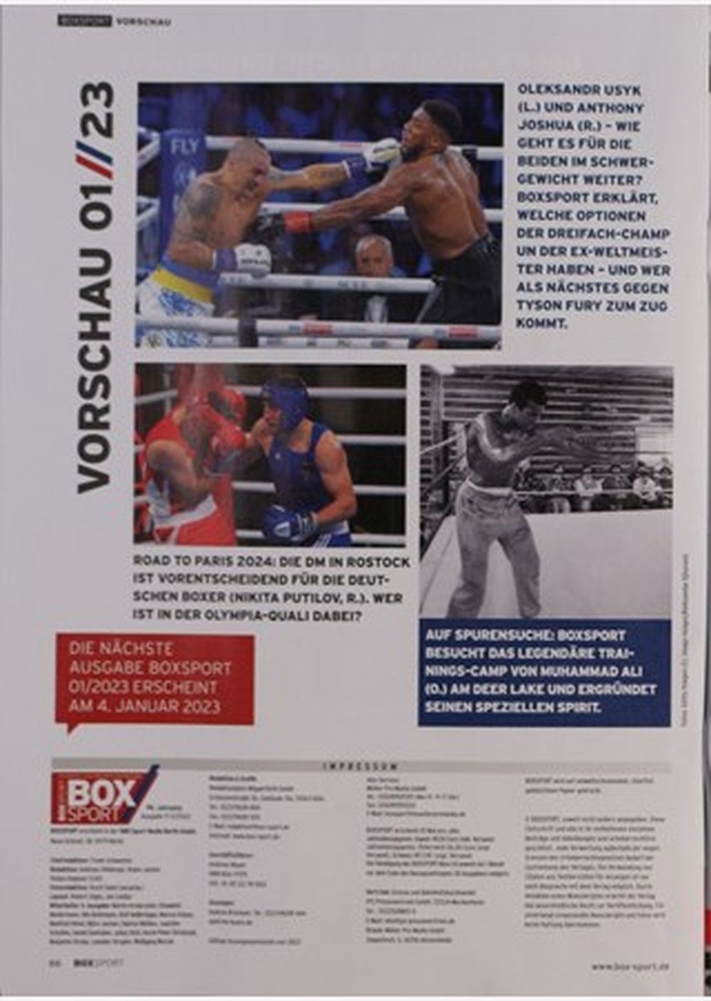 Boxsport Magazin Deutschland 2022-11 Culcay Kabayel Feigenbutz