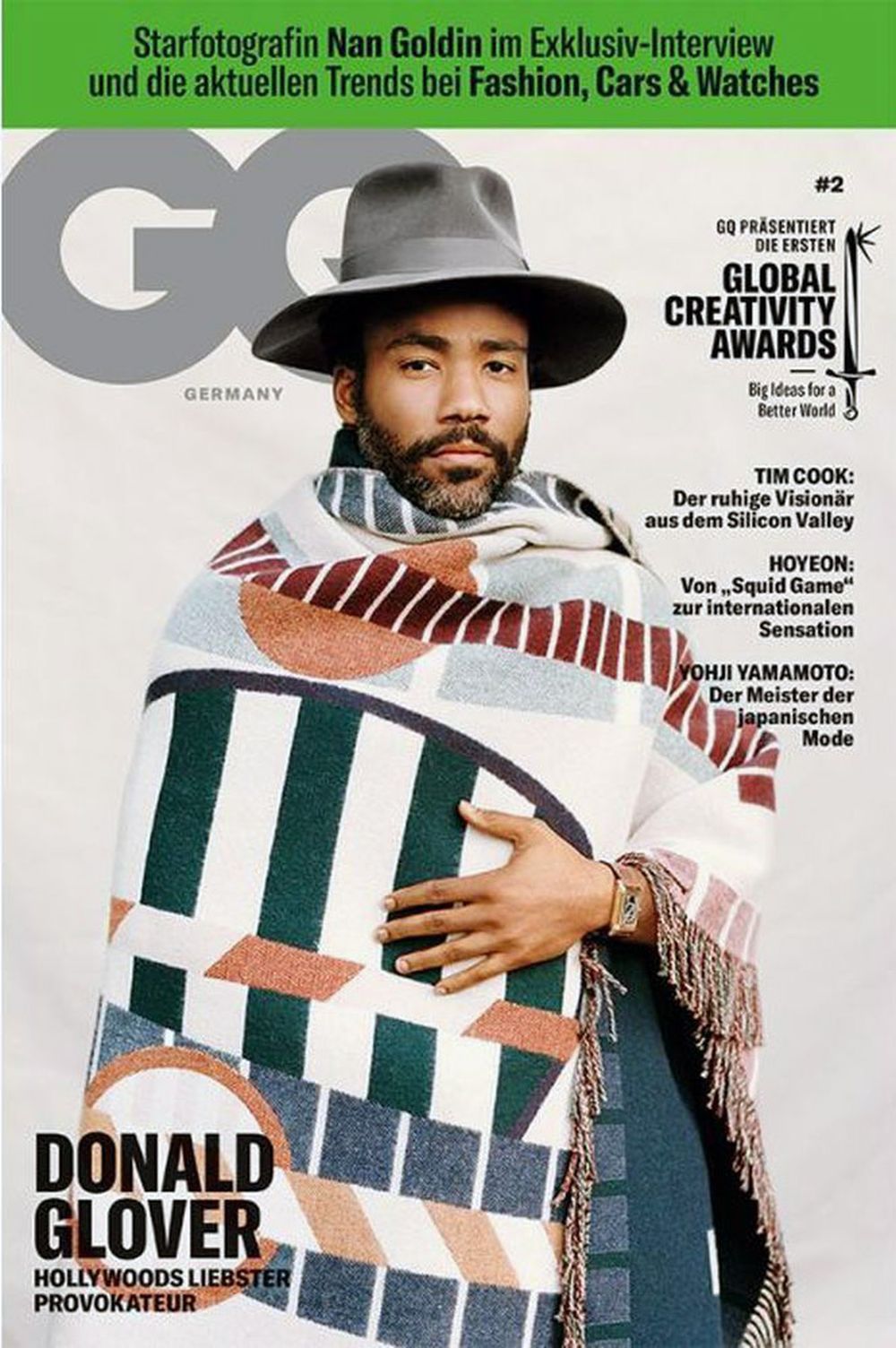 GQ Tijdschrift Duitsland 2023-02 Donald Glover Originele uitgave