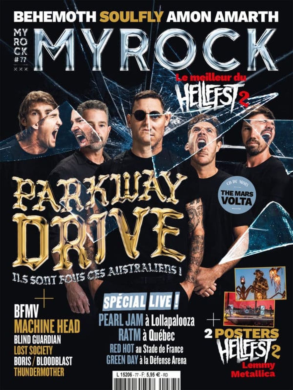 MyRock Magazine France 2022 #77 Parkway Drive The Hu Lemmy Metallica Original Print Issue