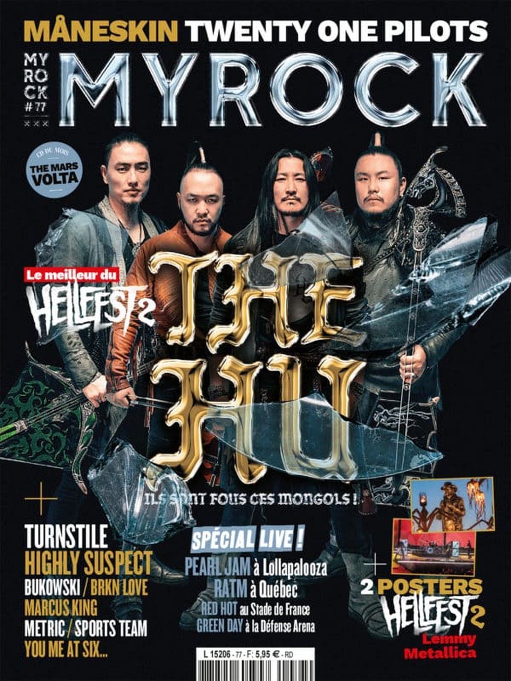 MyRock Magazine France 2022 #77 The Hu Parkway Drive Lemmy Metallica Original Print Issue