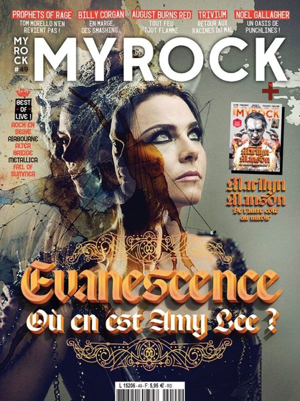 MyRock Magazin Frankreich 2017 #49 Evanescence Prophets Of Rage Billy Corgan Amy Lee