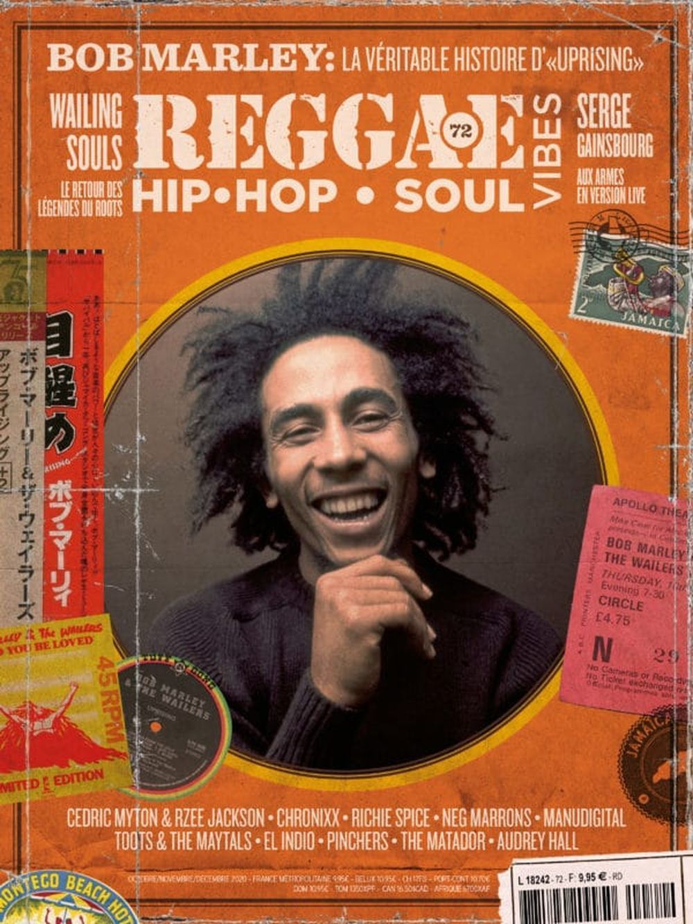 Reggae Vibes Lehti Ranska 2020 #72 Bob Marley Alkuperäinen painos